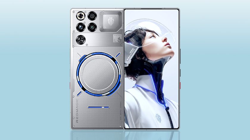 RedMagic 11 Pro on a blue background