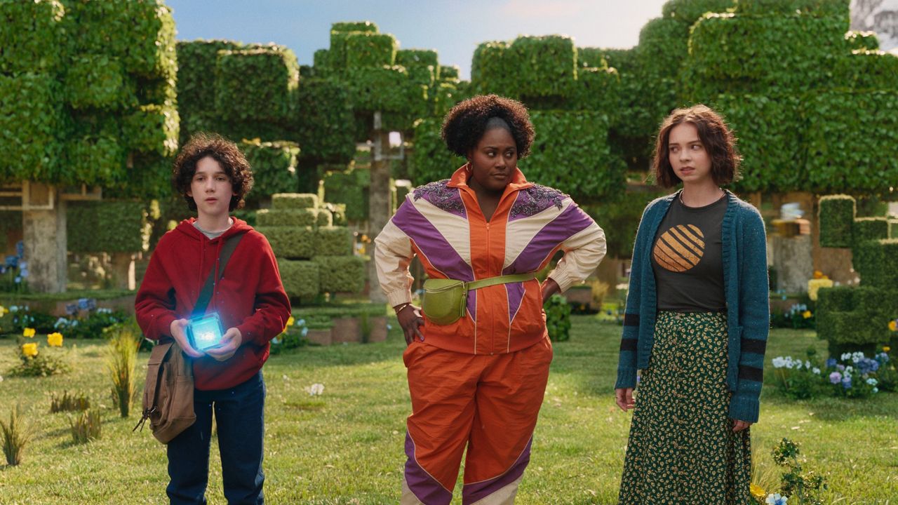 Three characters standing around