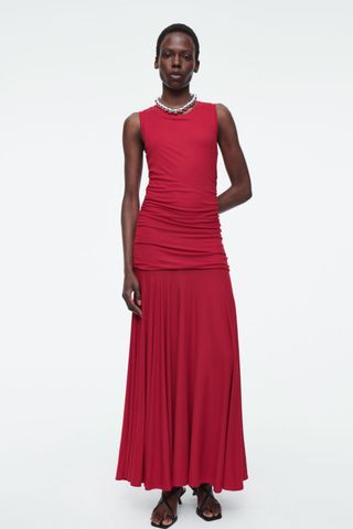 Ruched maxi dress