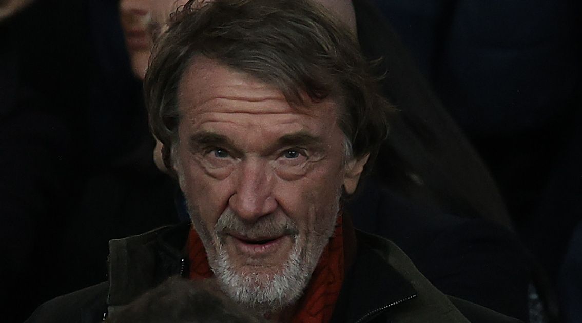 Manchester United owner Sir Jim Ratcliffe of INEOS watches from the directors box ahead of the Premier League match between Manchester United and Tottenham Hotspur at Old Trafford on January 14, 2024 in Manchester, England. (Photo by Matthew Peters/Manchester United via Getty Images)