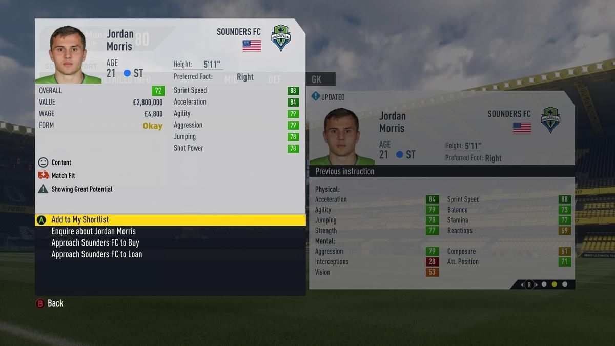 Seattle Sounders - FIFA 17 Player Ratings