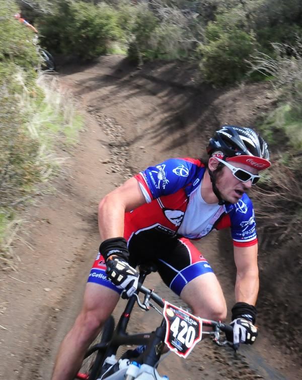 A rider in the downhill S-Turns