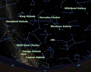 June evenings are mild and bug-free, and offer a great variety of deep sky objects.