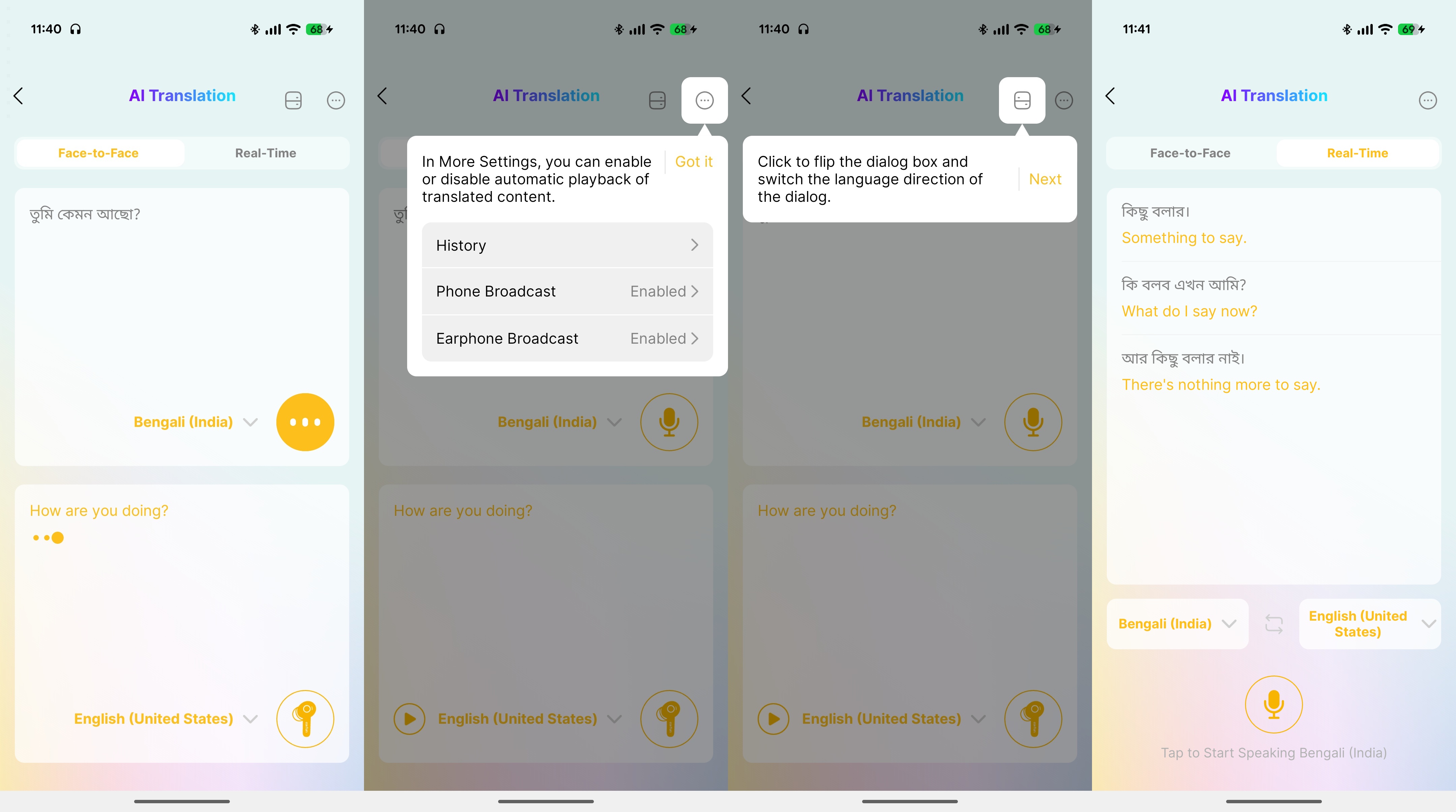 EarFun Air Pro 4+ AI translation feature