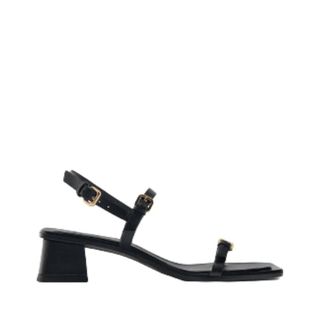 Zara black heeled sandals