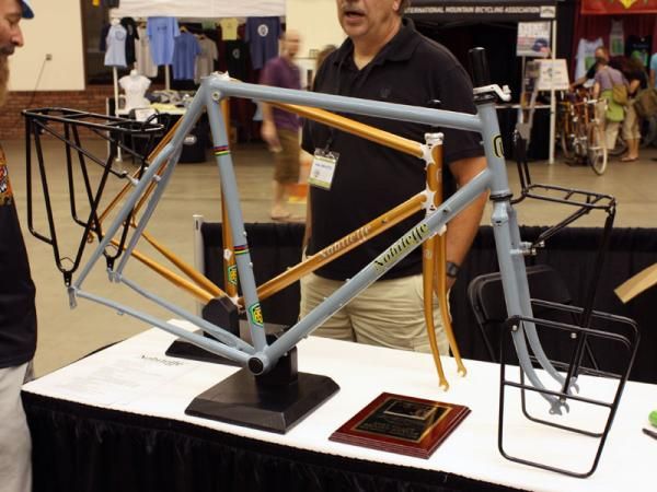 Mark Nobilette won 'Best Fillet Brazed Bicycle' at last year's North American Handmade Bicycle Show and brought that frame with him to Denver for those that weren't lucky enough to catch it the first time around.