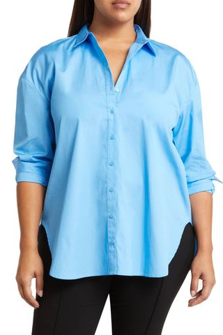 Nordstrom Oversize Cotton Poplin Button-Up Shirt