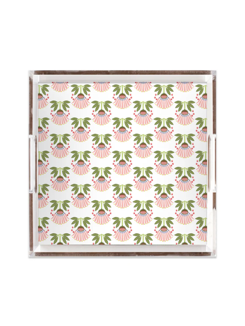 Customizable Summer Bouquet Lucite Tray
