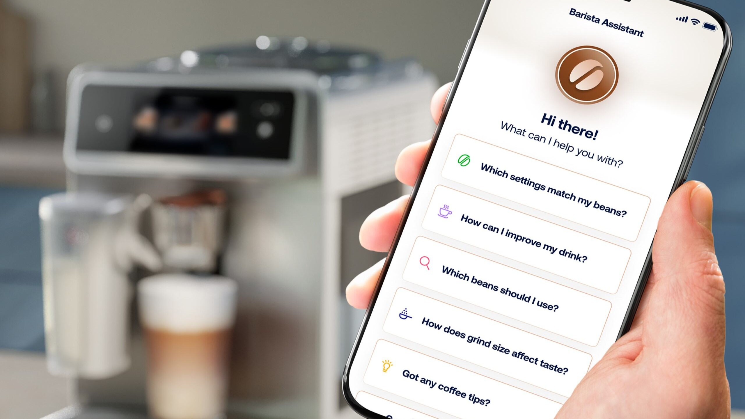 Mobile app for Philips Caf&eacute; Aromis coffee maker