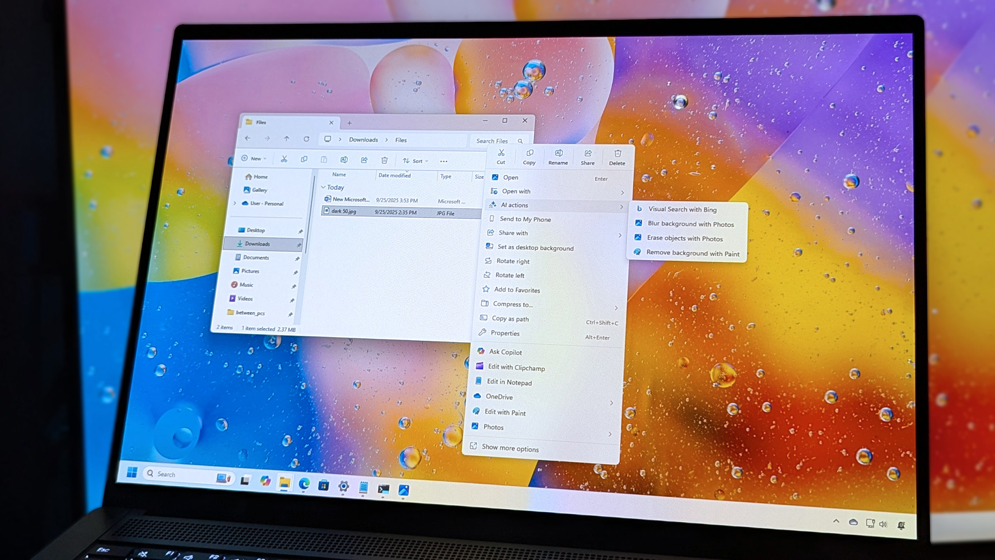 File Explorer shown on Windows 11 25H2