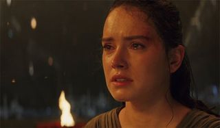 Rey crying that Kylo Ren won't come to the light
