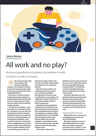 All work and no play? Gamification in business - The Business Briefing