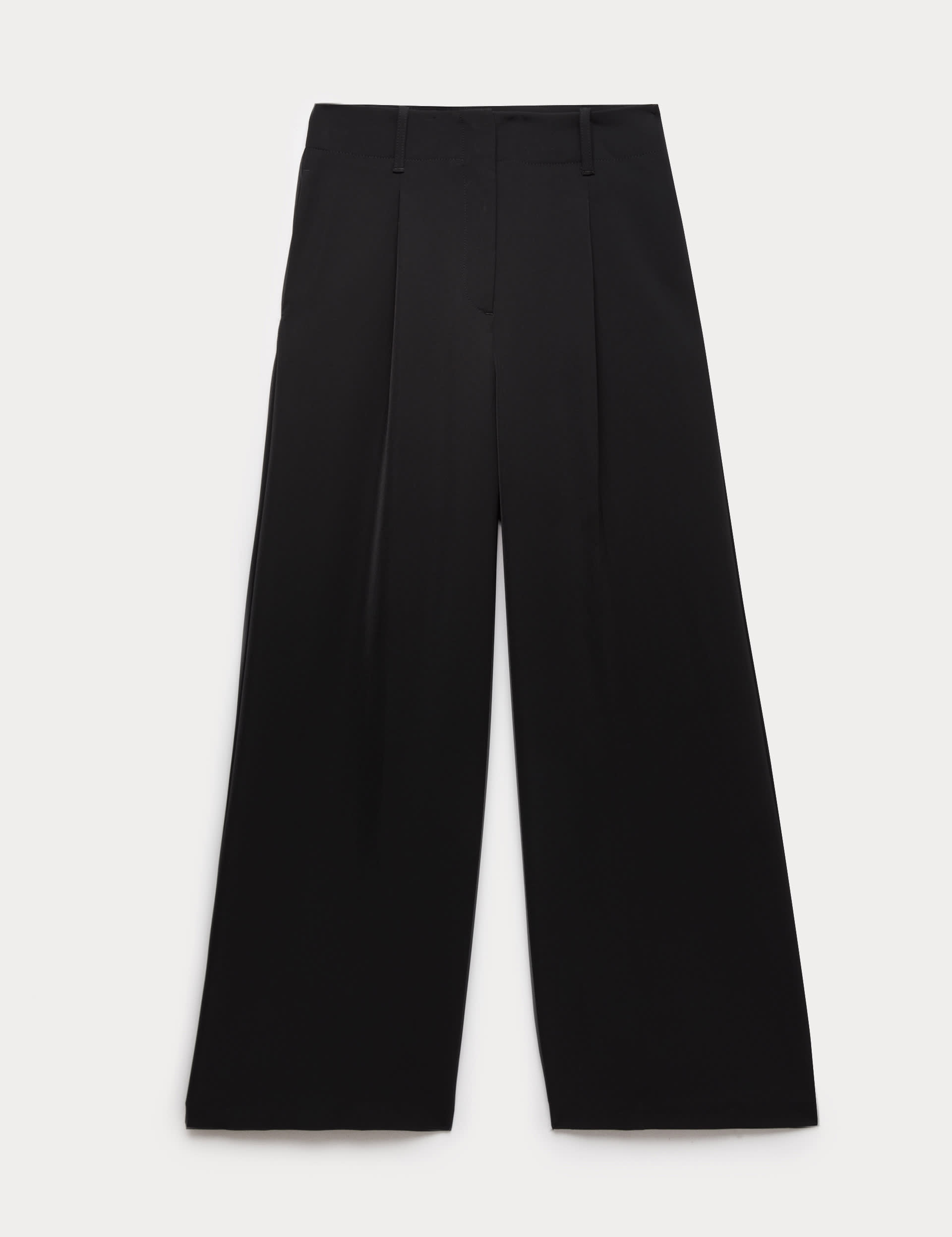 Single Pleat Wide Leg Trousers