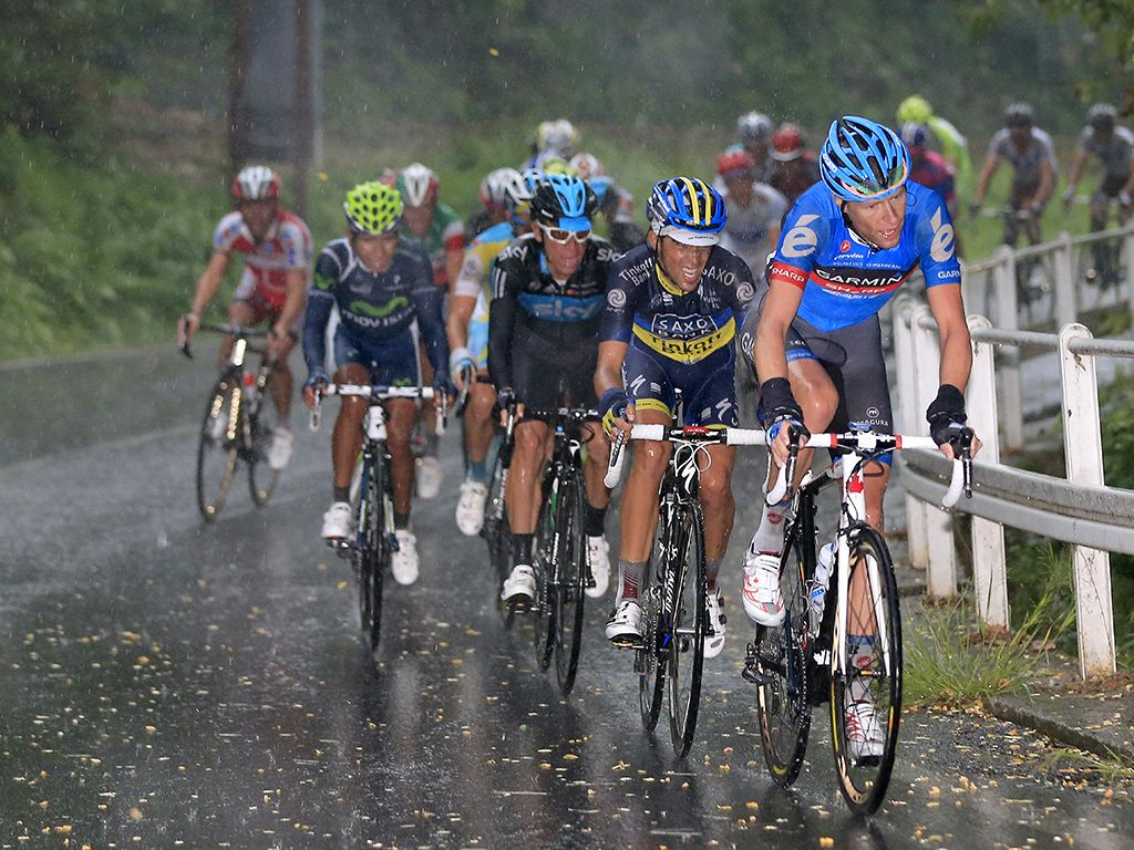 A wet 2012 Lombardia saw Contador finish 9th