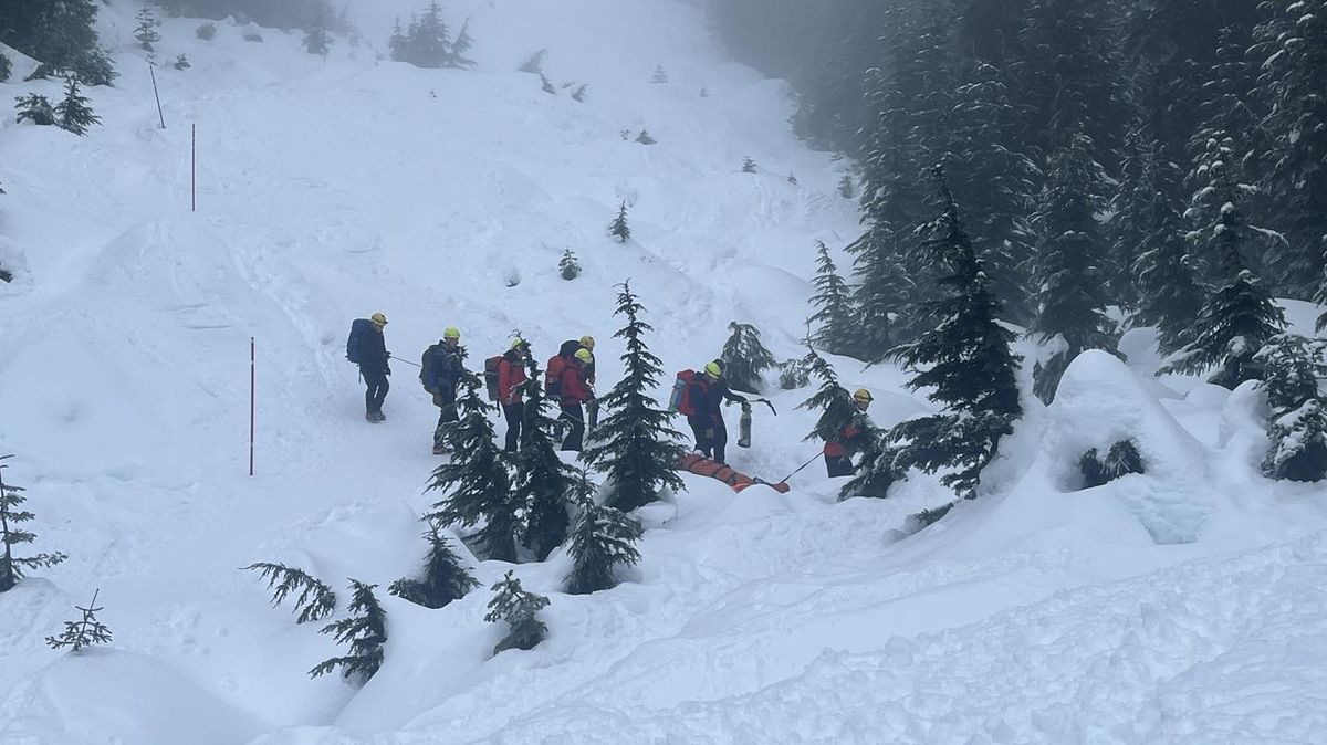 North Shore Mountain Rescue attend to a callout after a hiker breaks their ankle &quot;bum sliding&quot; downhill