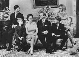 Queen Elizabeth II and the Duke of Edinburgh with their children