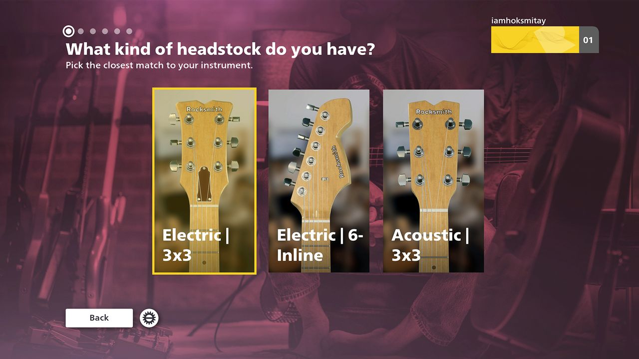Rocksmith+ screen