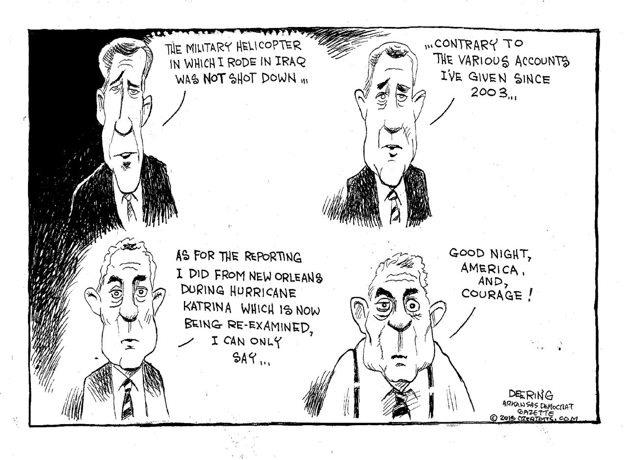 Editorial cartoon U.S. News Brian Williams