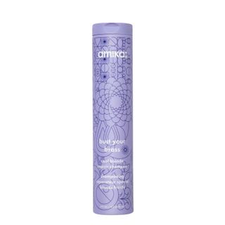 Product Shot of Amika Bust Your Brass Cool Blonde Repair Shampoo, One of the Best Purple Shampoo