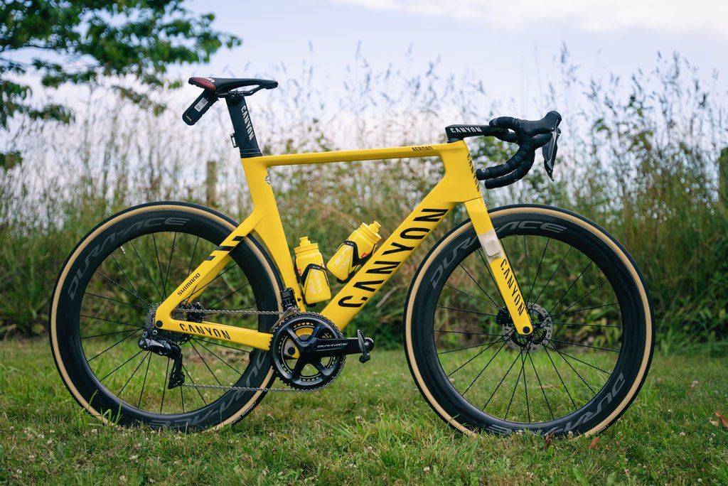 Mathieu van der Poel's yellow Canyon Aeroad