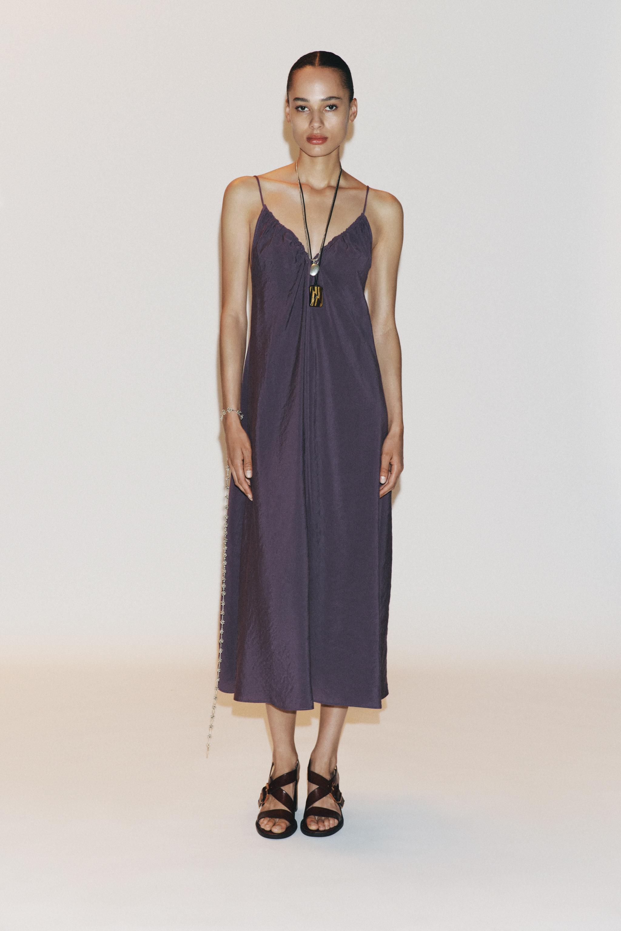 Flowy Ruffled V-Neck Midi Dress