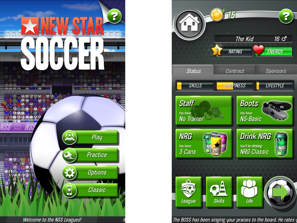 New Star Soccer (Android, iOS: Free)