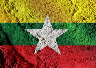 The Myanmar flag