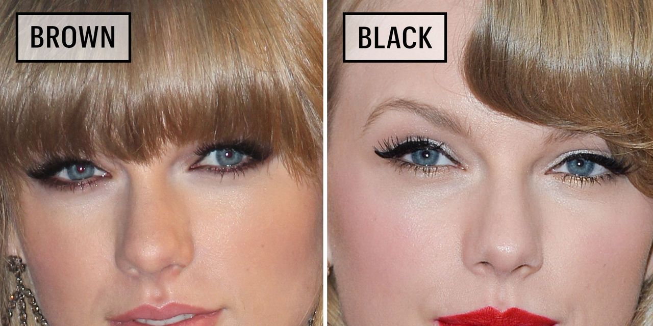 Celebrities Wearing Black Versus Brown Eyeliner Why You Should Wear