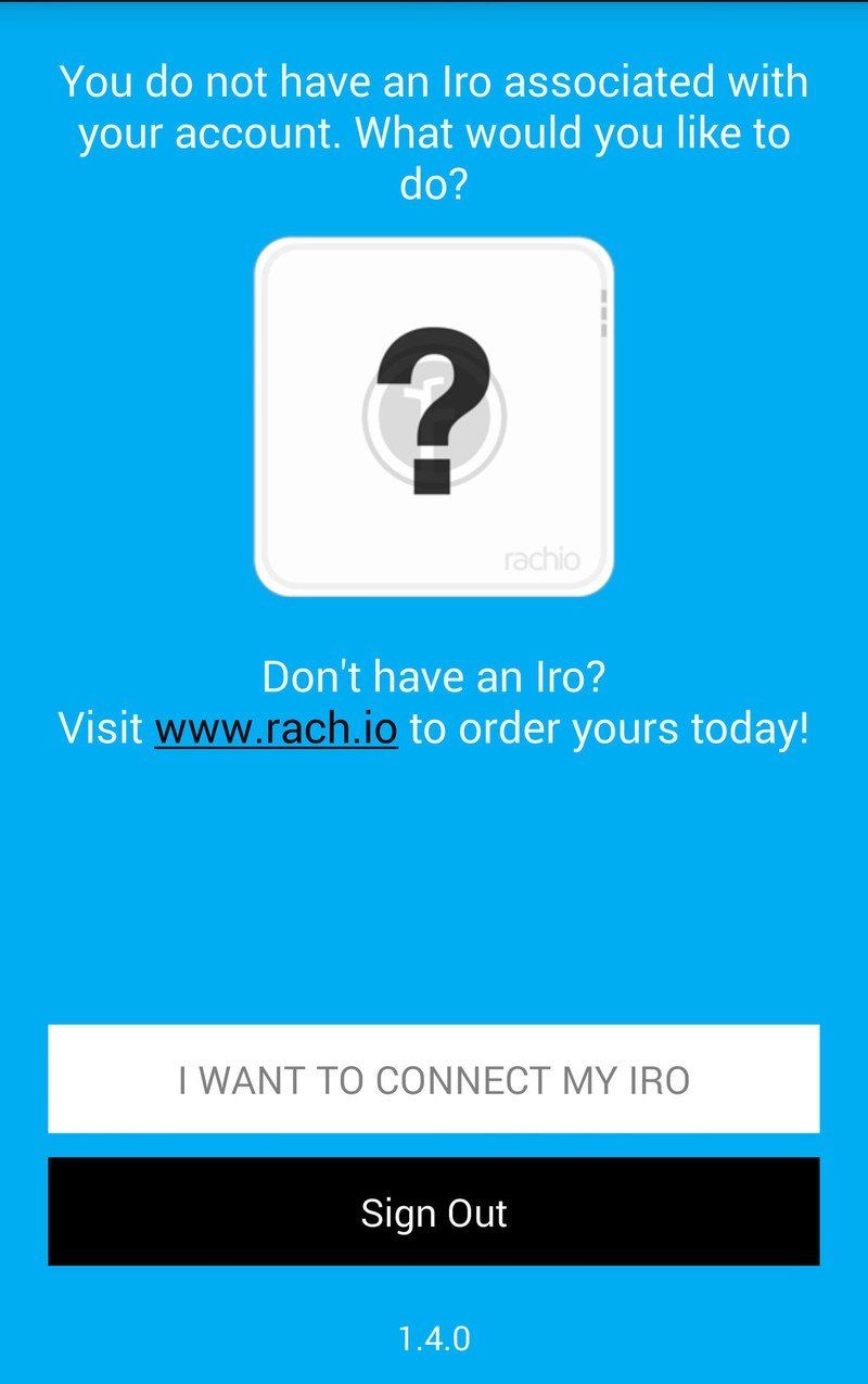 Rachio Iro app