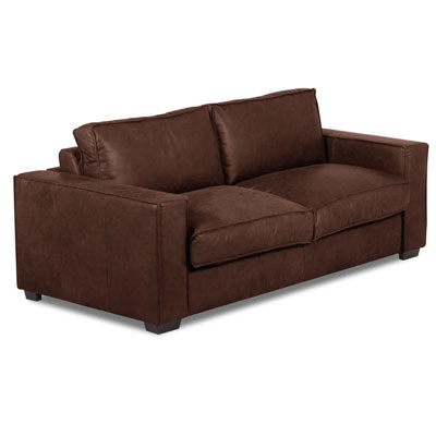 3-seater leather sofa bed