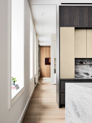 Corridor at Union Square Loft redone by Worrell Yeung and Colony Design