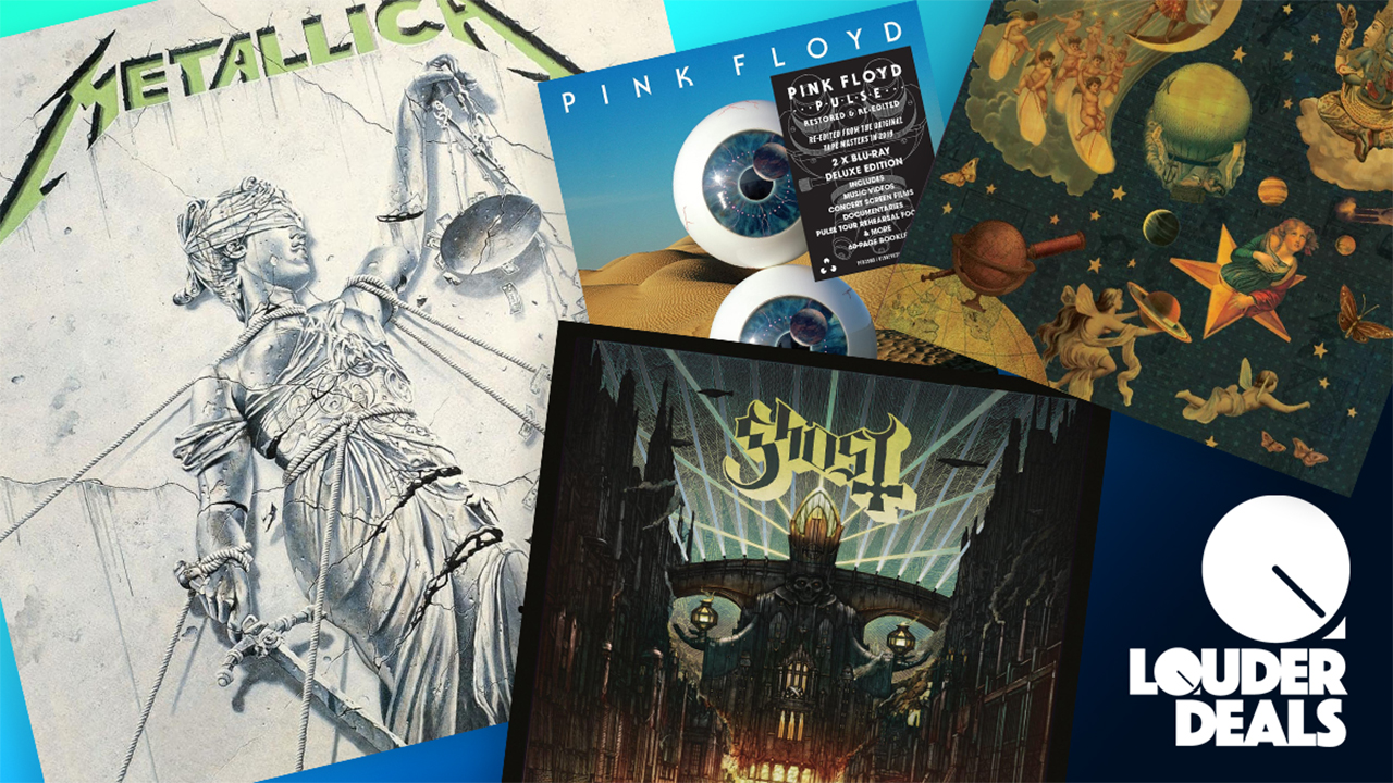 A montage of images showing album covers by Metallica, Pink Floyd, Ghost and Smashing Pumpkins