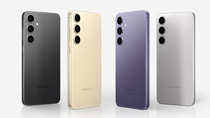 Samsung Galaxy S24 in four colours