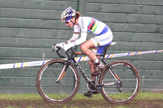 World champion Marianne Vos rides to victory on her home mud