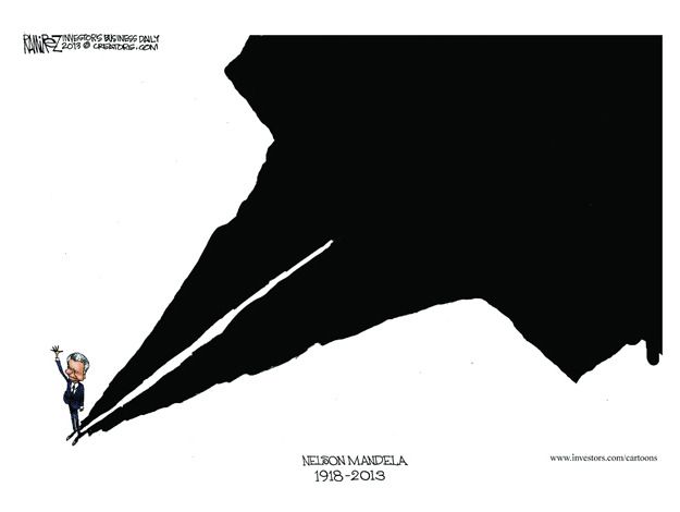 Editorial cartoon Nelson Mandela