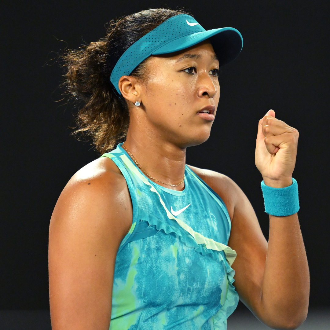 Naomi Osaka arrived at the 2026 Australian Open in a Robert Wun hat and umbrella, before revealing her tie-dye Nike athleisure