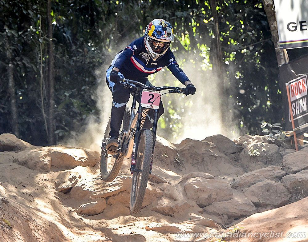 World Cup champion Myriam Nicole (France) had a mistake at the top of the course