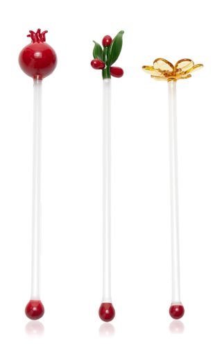 Handmade Glass Christmasmas Cocktail Stirrers