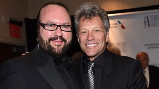 Desmond Child and Jon Bon Jovi attend Songwriters Hall of Fame 45th Annual Induction And Awards at Marriott Marquis Theater on June 12, 2014 in New York City
