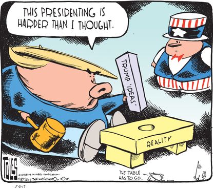 Political Cartoon U.S. Trump Presidency America Uncle Sam