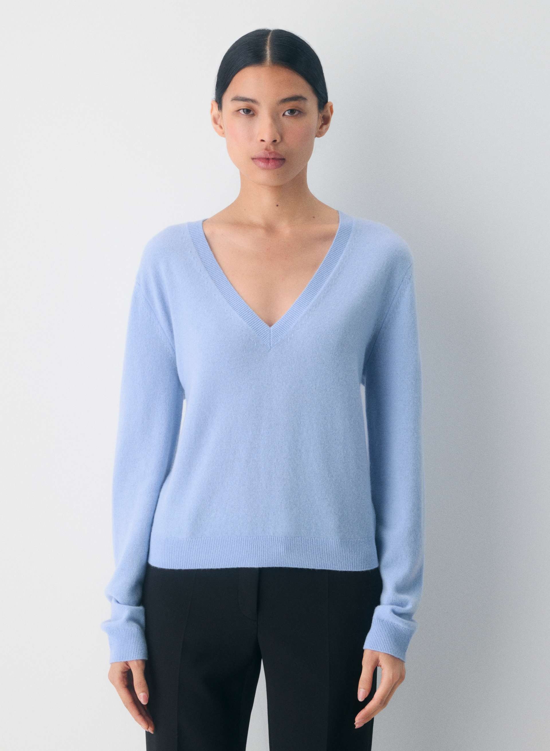Bare Cashmere V-Neck Sweater