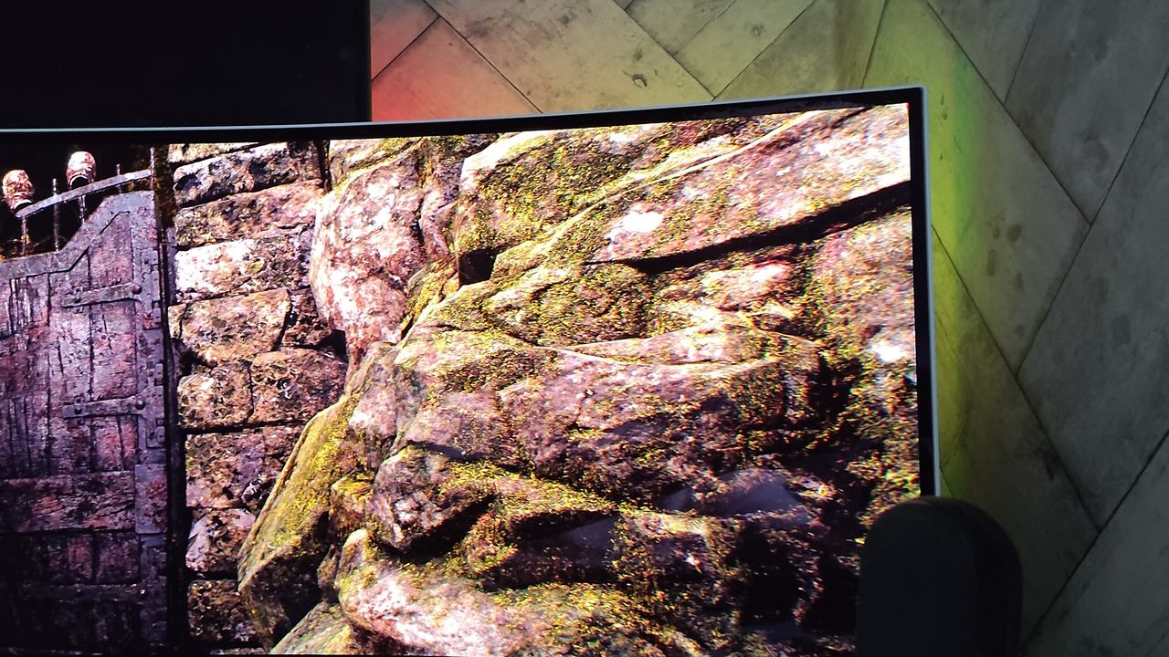 RGB lighting behind Philips Evnia QD-OLED super ultrawide