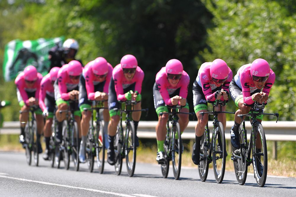 EF Education First-Drapac rode to sixth place in the Tour's team time trial