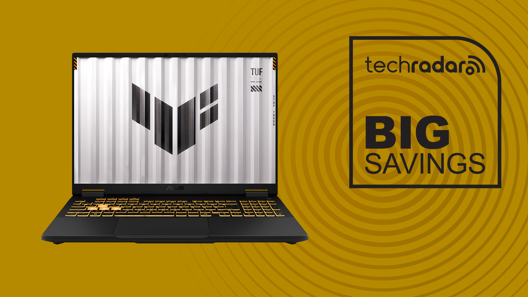 ASUS TUF Gaming F16 16" FHD+ 165Hz Gaming Laptop with TechRadar big savings sign
