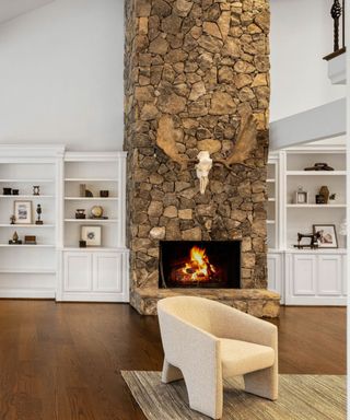 Zac Brown's fireplace