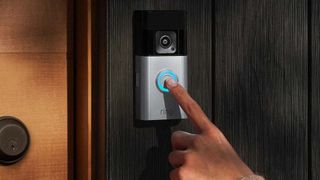 Ring Battery Doorbell Pro on wall