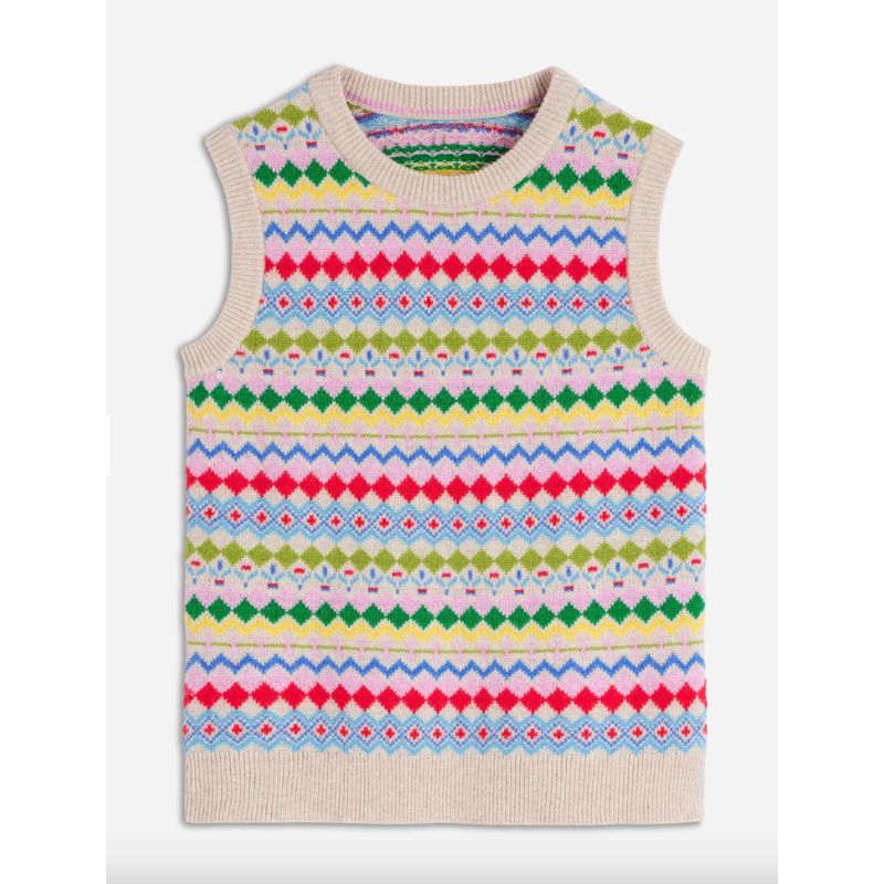 Boden, Edie Fair Isle Tank 