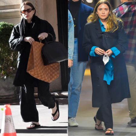collage of Olsen Twins wearing the wrong shoe theory for The A-List Edit