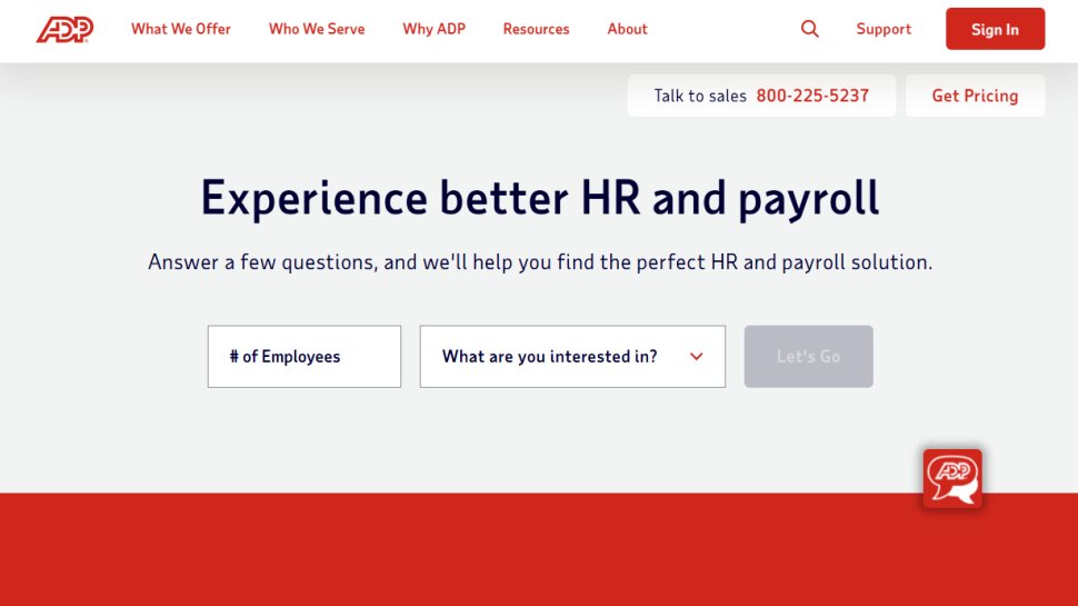 ADP website screenshot (October 2025).