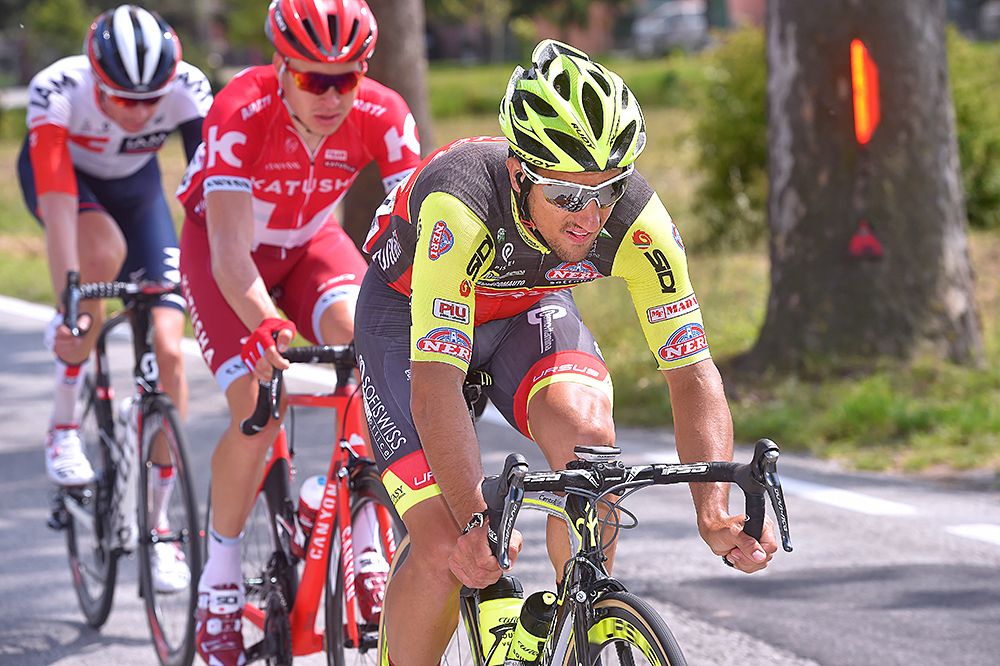 The day's breakaway included Vegard Stake Laengen (IAM Cycling), Liam Bertazzo (Wilier Triestina-Southeast), Anton Vorobyev (Katusha)